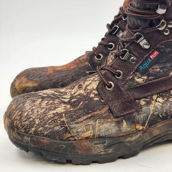 Itasca Camo Leather Hunting Boots Ghost Lake Mens 9.5 600g Thinsulate Waterproof - Picture 4 of 14